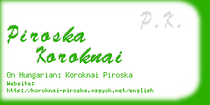 piroska koroknai business card